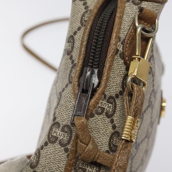 GUCCI GG Plus Supreme Shoulder Bag Pvc Beige Gold - Picture 15 of 16